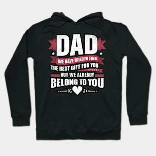 Dad from Kids Daughter or Son for Dad birthday fathers day 2024 Hoodie